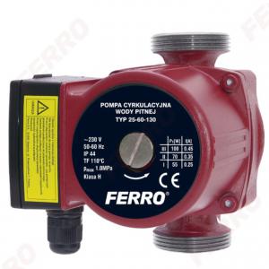 Ferro keringető szivattyú használati melegvízre 25-60 130 mm