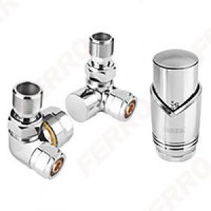 Ferro radiátorszelep szett térsarok 1/2" króm 15x1 16x2 (ZTO30CR)