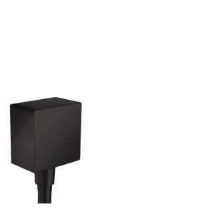 Hansgrohe Fixfit tömlőcsatlakozás Square visszafolyásgátlóval, matt fekete 26455670