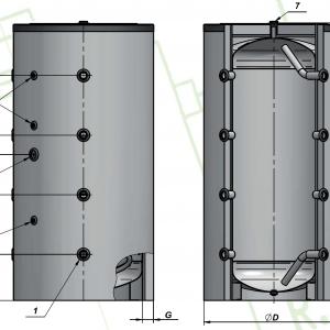 Heizer PUS-1002F puffer tároló levehető szigeteléssel (70-100002F)