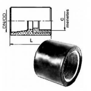 pe. menetes összekötö tokos 20 - 1/2" BM