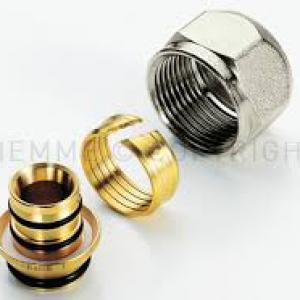 Tiemme eurokónuszos csatlakozó réz 15×1-3/4" (1440008)
