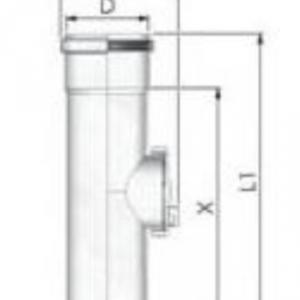 Tricox PPs ellenőrző egyenes idom 60mm