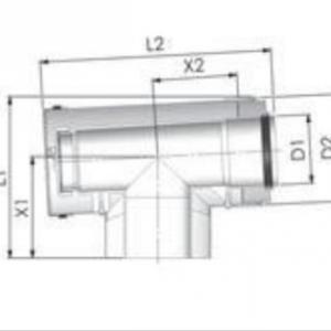 Tricox PPs/Alu ellenőrző T-idom 110/160mm