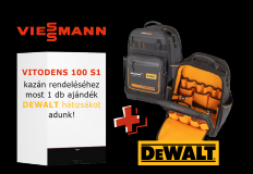 Viessmann Vitodens 100-W B1HF 25 kW Fűtő kazán+Ajándék DEWALT hátizsák (Z020620)