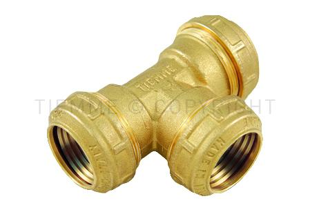 Tiemme kpe egál T-idom 25 réz (3410018)