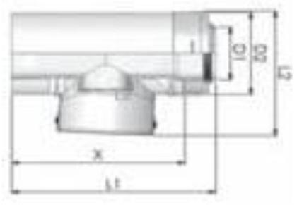 Tricox PPs/Alu ellenőrző egyenes idom 80/125 mm, PAEE060