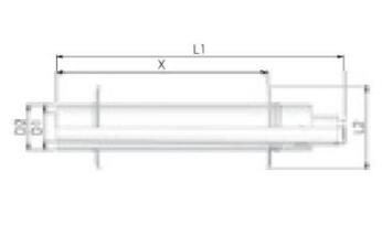 Tricox PPs/Alu parapet 80/125 mm 2db takaró lemezzel, PAPA60