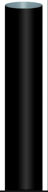 Tricox UV-álló cső kürtő fedélhez 60 mm, hossz 340 mm