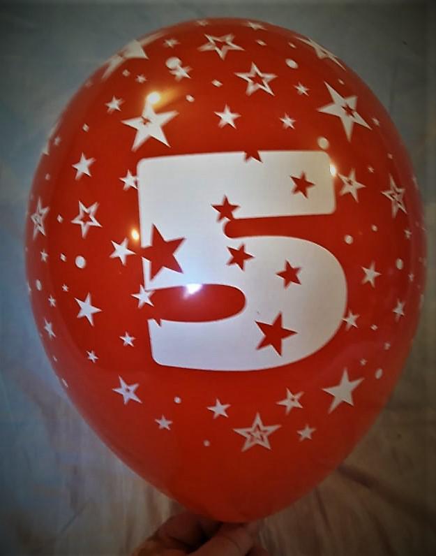 5-ös évszámos gumi lufi,több szinben