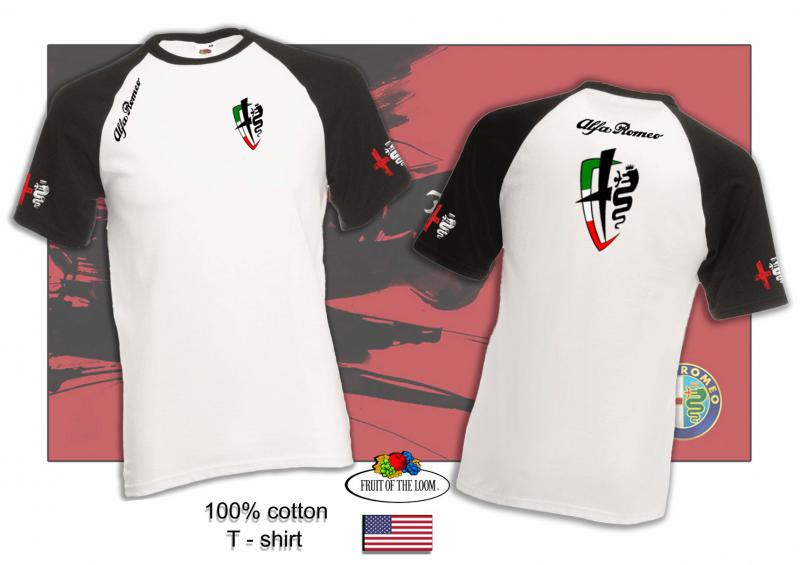 Alfa Romeo mintás kétszínű póló