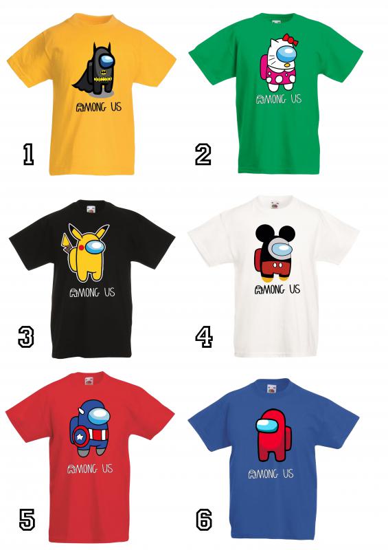 Among Us Caracters 2 mintával póló