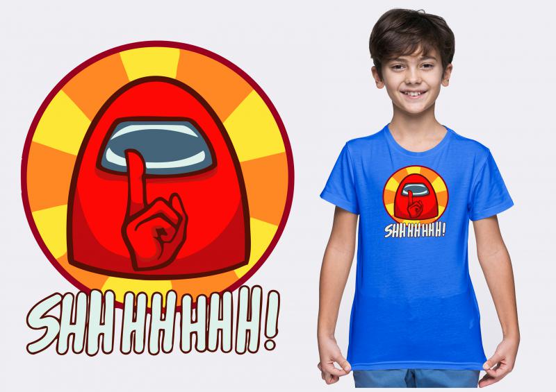 Among Us - SHHHHH mintás póló