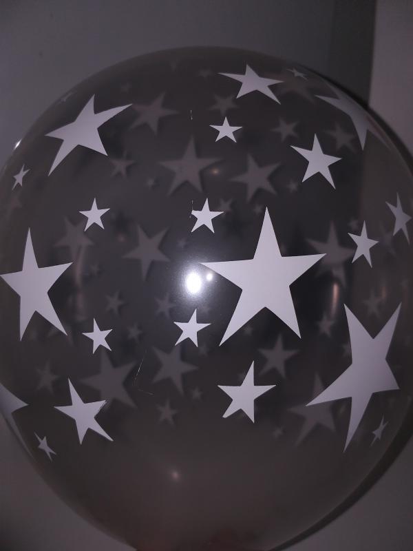 Átlátszó gumilufi többféle mintával,fehér csillagokkal 5