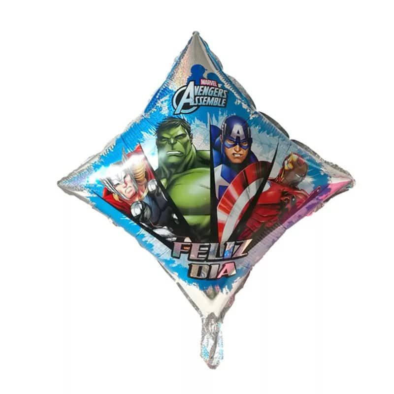 Avengers ,Hulk,Amerika kapitány mintával rombusz alakos  fólia lufi