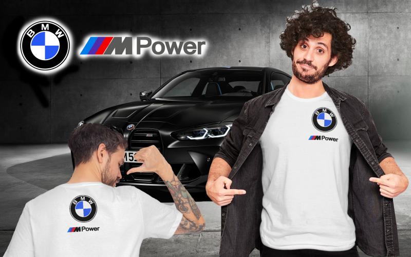 BMW M Power mintás póló 2