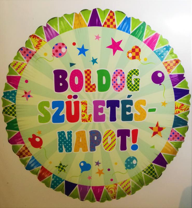 Boldog Születésnapot kerek  fólia lufi