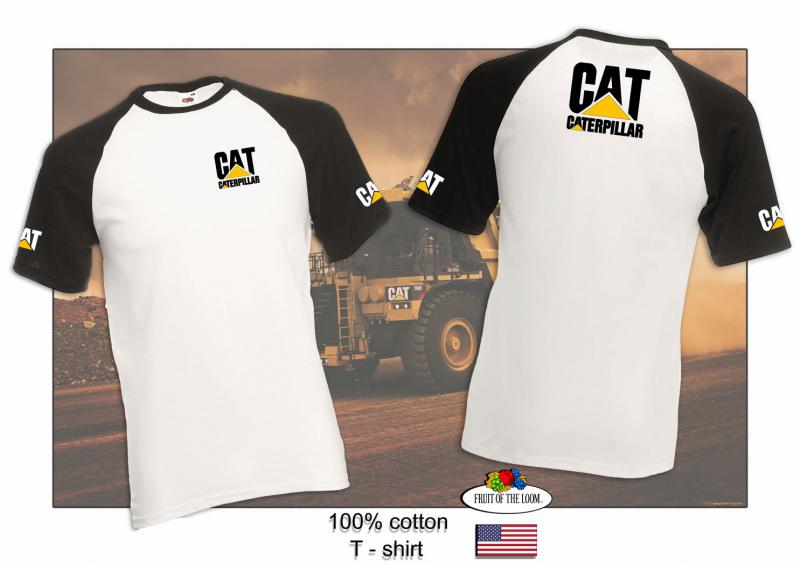 Caterpillar mintás kétszínű póló
