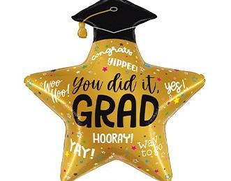 Csillag alakos ballagási léggömb,you didit 4