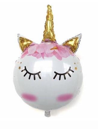 Cuki unikornis fej fólia lufi