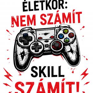 Életkor: Nem számit - Gamer szülinapi mintás póló
