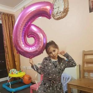 Héliummal is fújható 1 méteres számok forma  fólia lufi