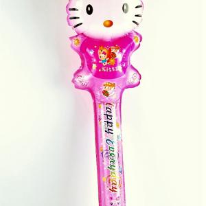 Hello Kitty kerek szivecskékkel fólia lufi