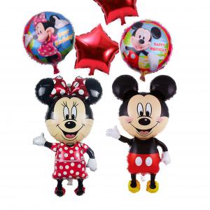 Mickey és Minnie születésnapi kerek  fólia lufi