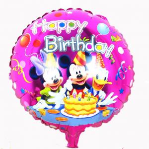 Mickey Happy Birthday kerek  fólia lufi