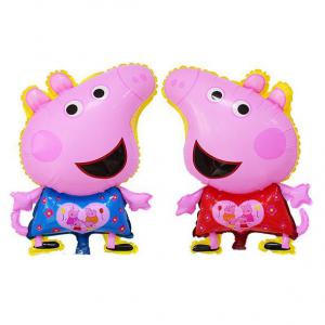 Pepa kerek sárga alapon fólia lufi