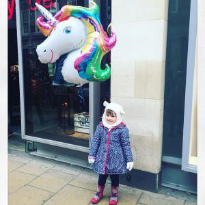 Rózsaszin unikornis alakos  fólia lufi