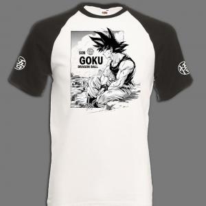 Son Goku - Dragon Ball mintás kétszínű póló