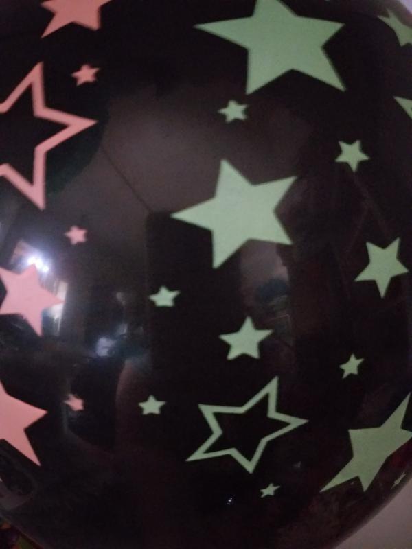 Fekete gumilufi neon csillagokkal