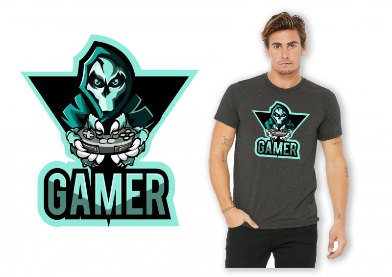 Gamer minta pólóra bögrére