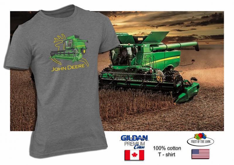 John Deere  kombájn mintás póló