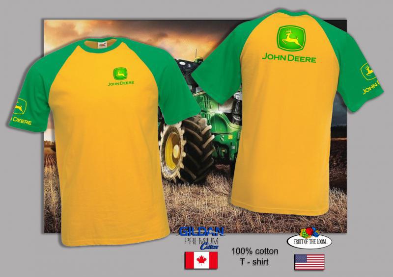 John Deere mintás kétszínű póló