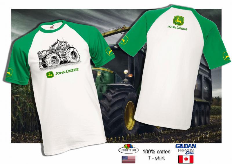 John Deere mintás kétszínű póló 2