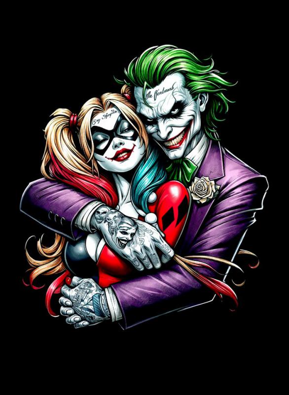 Joker és Harley -  mintás póló