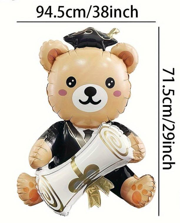 Mackó alakos nagy méretű ballagási fólia léggömb