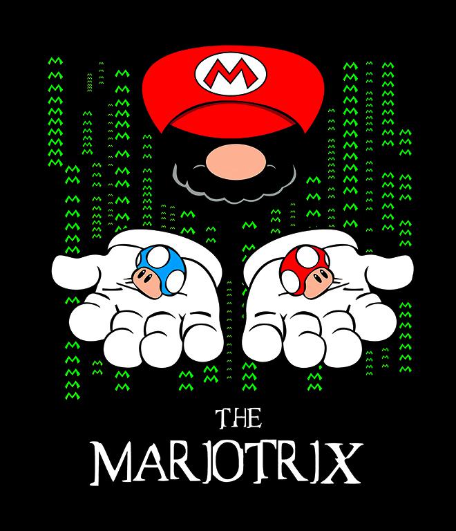Mario Mátrix mintás póló