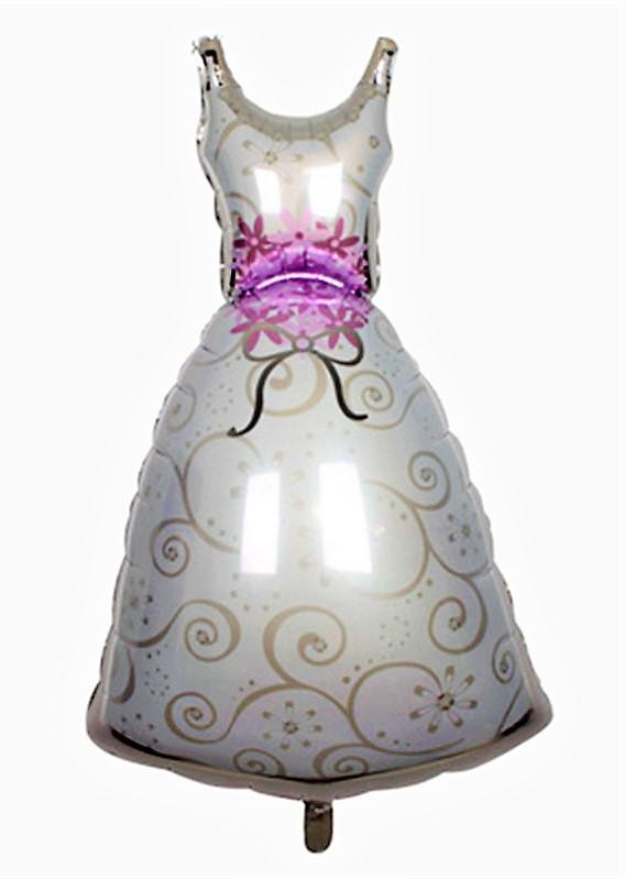 Menyasszonyi ruha alakos  fólia lufi esküvőre