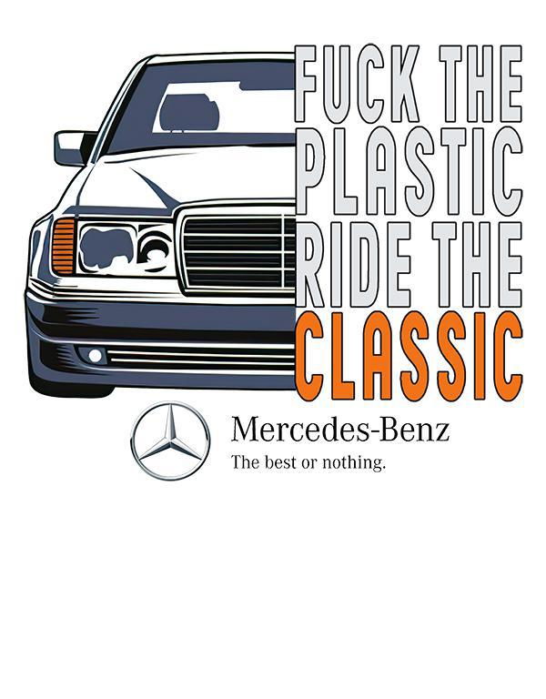 Mercedes classic mintás póló