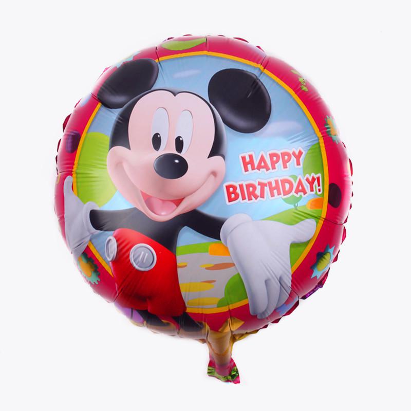 Mickey Happy Birthday kerek fólia lufi