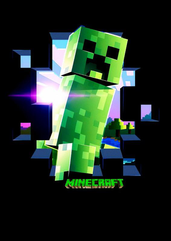 Minecraft Creeper mintás póló 4