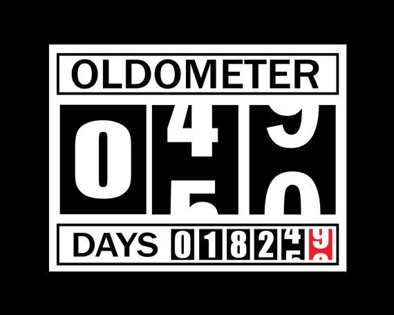 Oldometer - szülinapi mintás póló