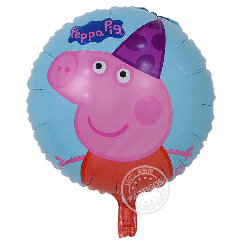 Pepa mintás kerek fólia lufi