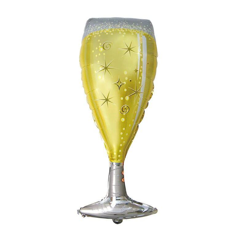 Pezsgős pohár közepes  fólia lufi