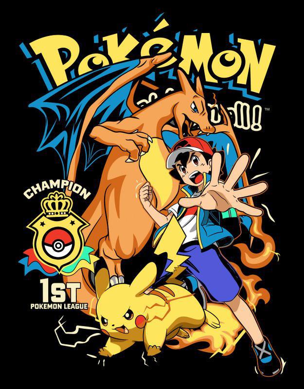 Pokemon mintás póló