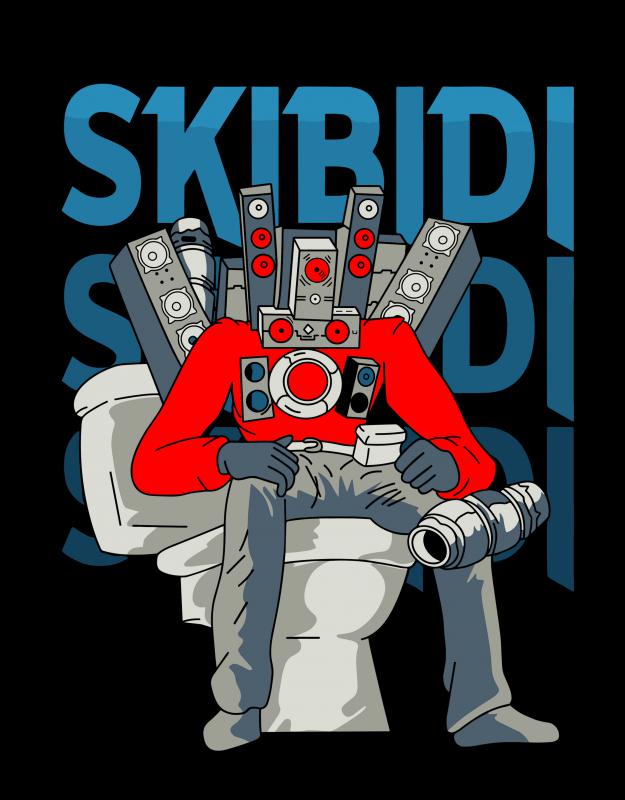 Skibidi Toilet mintás póló 5