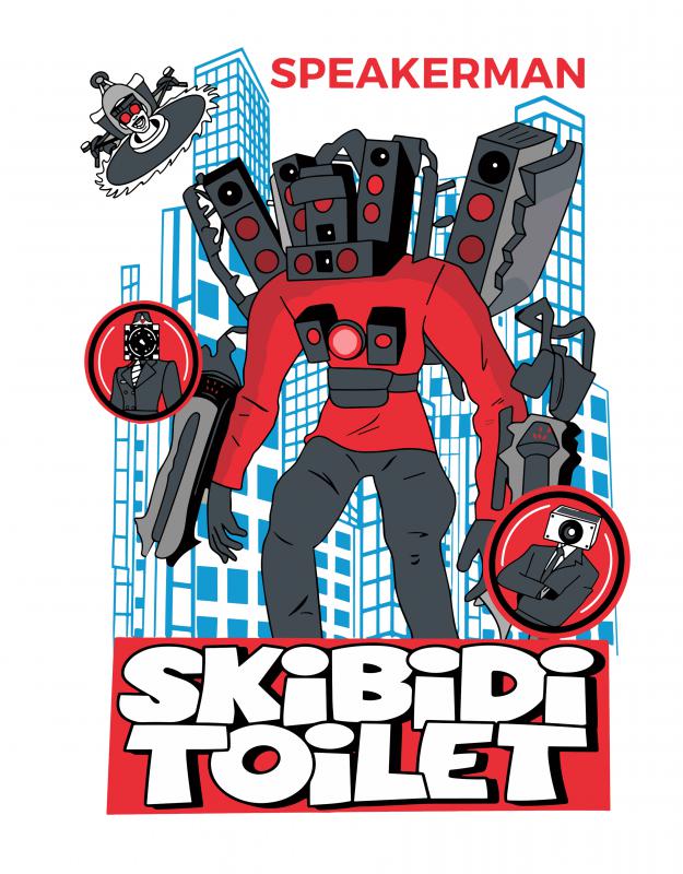 Skibidi Toilet mintás póló 6